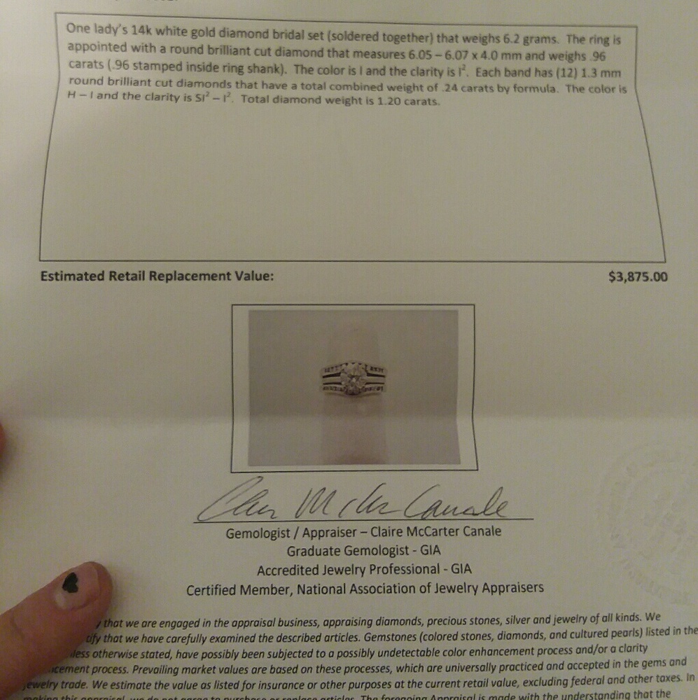 Engagement wedding ring set - Picture 4 of 7